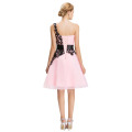 Grace Karin Sexy Party Formal Dress Short Organza Satin One Shoulder Light Pink Cocktail Dresses 2016 CL4288-3